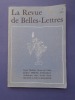 La Revue de Belles-Lettres, I, 1972 
R B L. Denis, Malraux, Bram van Velde, Jackson, H&ouml;lderlin, de Montalivet, du Bouchet, Goya, Straub, Suied. ...