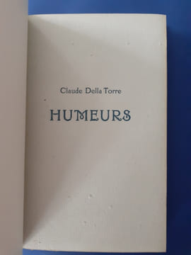 Recueil poétique
. Della Torre, Claude