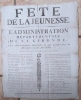 Fête de la Jeunesse. 1er Germinal, An VII (21 Mars 1799). 