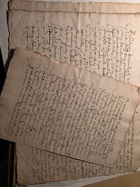 Copies d'actes du XVIe s. en latin
Accords de cession ou d'échange de fiefs