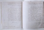 1835- 1861. Doubles de la correspondance du Receveur à cheval des Vans (Monsieur Fontanille).
On joint:
 "Mémoire de ce que j’ai reçu de ...