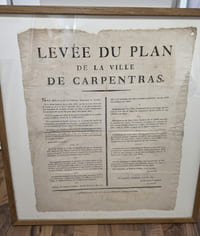 LEVEE DU PLAN DE LA VILLE DE CARPENTRAS