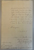 Lettre sign&eacute;e du Marquis d’Argenson, ministre d’&eacute;tat. Marquis d'Argenson