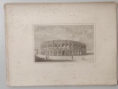 "Vue de l'Amphithéâtre" issue de "Monuments romains du département du Gard, dessinés et gravés par Eugène Gervais de Nîmes, avec un texte poétique et ...
