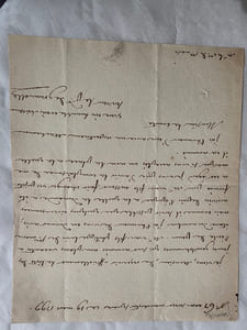 L.A.S de Monsieur le Président de Granvelle à Monsieur le Comte de Sainte Marie.
Lettre relative à Louis Philippe de Saint Marie nommé dans une école.
1pp. in-4 papier
