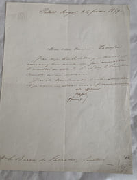 Lettre signée de Joseph Napoléon Bonaparte 