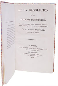 De la dissolution de la Chambre des députés, et des résultats que cette dissolution peut avoir pour la nation, le gouvernement et le ministère.