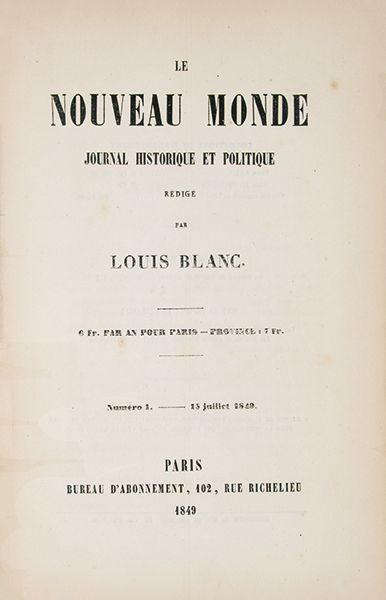 Le Nouveau Monde; Journal Historique Et Politique