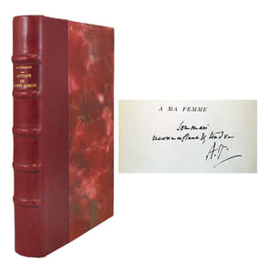 Autour de Saint-Simon. Documents originaux. Saint-Simon, Auguste Comte et les deux lettres dites 'anonymes'. Saint-Simon et l'entente cordiale. Un secrétaire inconnu de Saint-Simon. Saint-Simon et les frères Pereire. (EXEMPLAIRE DE DEDICACE "A SA FEMME").