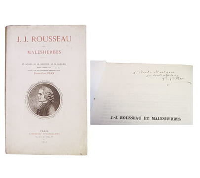 J.J. Rousseau et Malesherbes. Un dossier de la direction de la librairie sous Louis XV publié sur les documents originaux par Pierre-Paul Plan. ...
