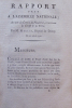 Rapport fait à l'Assemblée nationale, au nom du Comité de Féodalité, concernant la Chasse et la Pêche. Du 20 avril 1790.. CHASSE - PÊCHE - MERLIN DE ...