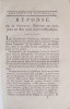 Réponse de la Convention nationale aux manifestes des Rois ligués contre la République.. [ROBESPIERRE (Maximilien)]