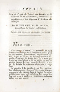 Rapport et projet de décret, présentés au nom des Comités de Salut Public et de la Guerre, sur les places à décerner par la Convention nationale aux défendeurs de la patrie qui se seront distingués par des traits de bravoure. Séance du premier Thermidor, l'an 2 de la République française.