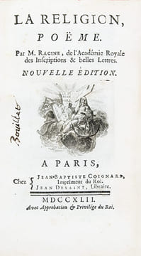 La Religion, poëme. Nouvelle édition [Suivi de : La grâce, poëme].. RACINE (Louis)