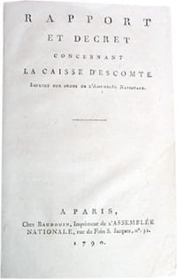 Rapport et décret concernant la Caisse d'Escompte.