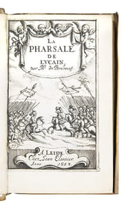 La Pharsale de Lucain ou Les Guerres civiles de César & de Pompée. En vers françois par Mr de Brebeuf.