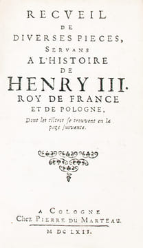 1- ESTIENNE (Henri), BEZE (Théodore de), SERRES (Jean de). Discours merveilleux de la Vie, Actions & Deportemens de la Royne Catherine de Médicis ...