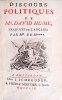 Discours politiques de Mr. David Hume, traduits de l'Anglois par Mr. de M**** [Mauvillon].. HUME (David), MAUVILLON (Eléazar) traducteur