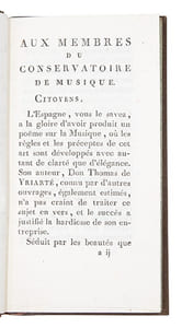 La Musique, poème Traduit de l'Espagnol de D. Thomas Yriarté par J.B.C.Grainville, et accompagné de notes par le citoyen Langlé, Membre et Bibliothécaire du Conservatoire de Musique.