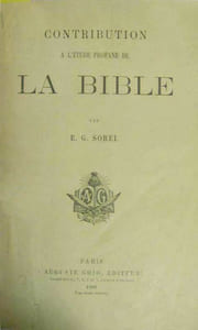 Contribution à l'étude profane de la Bible.