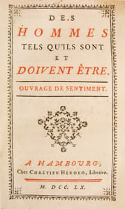 Des Hommes tels qu'ils sont et doivent être. Ouvrage de sentiment.