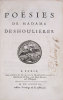 Poësies de Madame Deshoulières.. DESHOULIERES (Antoinette Du Ligier de La Garde)
