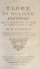 Eloge de Molière. Discours qui a remporté le prix de l'Académie Françoise en 1769.. CHAMFORT (Sébastien Roch Nicolas de)