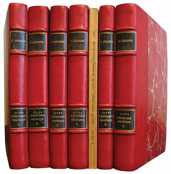 Cours d'économie politique, professé à l'Ecole Polytechnique et à l'Ecole Nationale des Ponts et Chaussées. (COMPLET DES 7 VOLUMES).. COLSON (Clément)