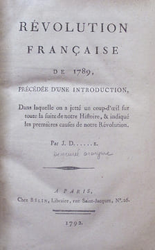 Révolution française de 1789, précédée d'une introduction, dans laquelle on a jeté un coup-d'il sur toute la suite de notre histoire, & indiqué les ...