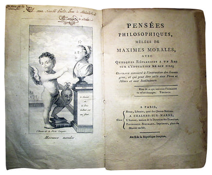 Pensées philosophiques, mêlées de maximes morales, avec quelques réflexions à un ami sur l'éducation de son fils; Ouvrage consacré à l'instruction des ...