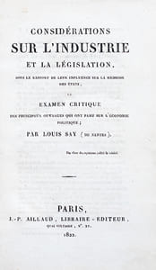 Considérations sur l'industrie et la législation, sous le rapport de leur influence sur la richesse des Etats, et Examen critique des principaux ouvrages qui ont paru sur l'économie politique .