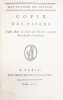 1- Copie des pi&egrave;ces saisies dans le local que Baboeuf [sic] occupait lors de son arrestation. Paris, Imprimerie Nationale, Frimaire (t. 1) et Niv&ocirc;se ...