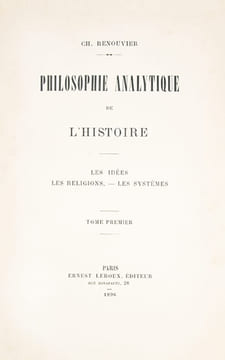 Introduction à la philosophie analytique de l'histoire. Les idées. Les religions. Les Systèmes. (1 volume) -- Philosophie analytique de l'histoire (4 ...