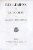 Règlemens de la Société de Charité Maternelle.. Société de Charité Maternelle