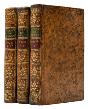 Le Théâtre de Mr. Baron, Augmenté de deux pièces qui n'avoient point encore été imprimées, & de diverses Poésies du même Auteur.. BARON (Michel ...
