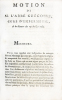 Motion de M. l'abbé Grégoire, curé d'Emberménil, à la séance du 14 juillet 1789.. GREGOIRE (Abbé Henri)