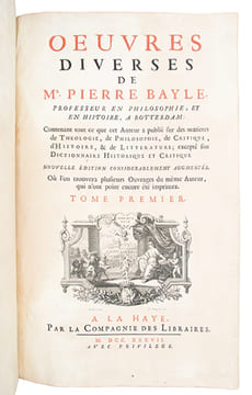 Oeuvres diverses de Mr. Pierre Bayle (...); Contenant tout ce que cet Auteur a publié sur des matières de Théologie, de Philosophie, de Critique, ...