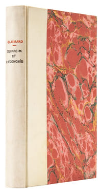 Durkheim et la science économique. L'apport de sa sociologie à la théorie économique moderne. (BEL EXEMPLAIRE, TRÈS BIEN RELIÉ).