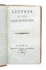 Lettres de feu Lord Lyttelton.. LYTTELTON (Lord George)
