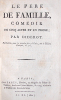 Le père de famille, comédie en cinq actes et en prose. Représentée,pour la première fois, sur le Théâtre François, en 1761.. [DIDEROT (Denis)]