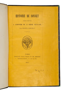 Histoire du sonnet pour servir à l'Histoire de la poésie française.