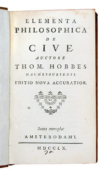 Elementa philosophica de cive. Editio nova accuratior.. HOBBES (Thomas)
