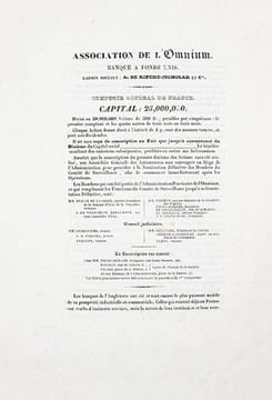 Recueil de 19 pièces autour de l'OmniumAndré Victor Amédée Ripert-Monclar (1807-1871).Page de titre calligraphiée à l'époque:" Association de ...