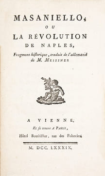 Masaniello, ou la Révolution de Naples, Fragment historique, traduit de l'allemand de M. Meissner.. MEISSNER (August Gottlieb)
