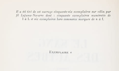 Le sang des autres. (TIRAGE DE TÊTE, 1/6 HORS COMMERCE). BEAUVOIR (Simone de)