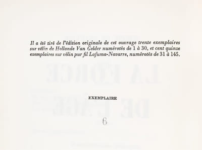 La force de l'âge.