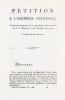 P&eacute;tition &agrave; l'Assembl&eacute;e Nationale contenant la demande de la translation des cendres de J.J. Rousseau, au Panth&eacute;on fran&ccedil;ais. IIe s&eacute;ance du 27 ao&ucirc;t 1791 ...