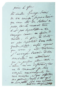 Lettre autographe signée d'Elisabeth Vigée-Lebrun adressée à une voisine de Meudon.