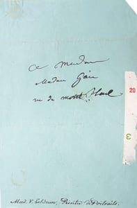 Lettre autographe signée d'Elisabeth Vigée-Lebrun adressée à une voisine de Meudon.