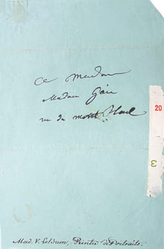 Lettre autographe signée d'Elisabeth Vigée-Lebrun adressée à une voisine de Meudon.. VIGEE-LEBRUN (Louise-Elisabeth)
